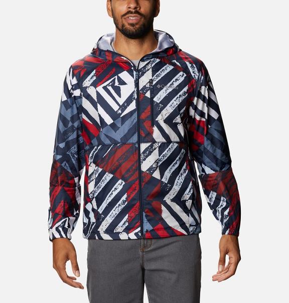 Columbia Flash Forward Windbreaker Navy For Men's NZ52371 New Zealand